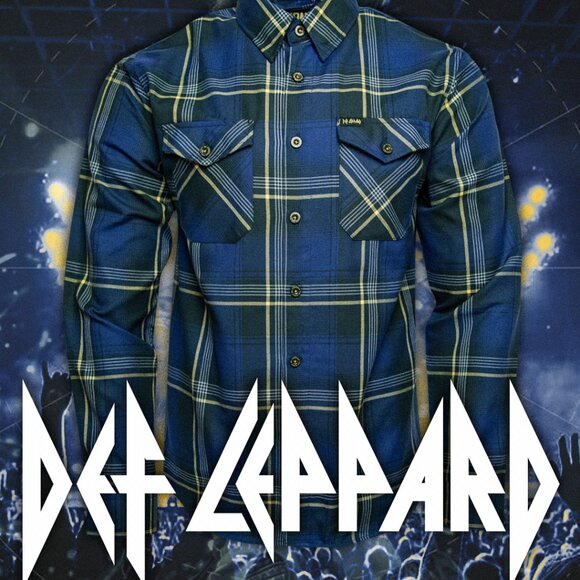DIXXON Flannel x DEF LEPPARD - ON THROUGH THE NIGHT - Collab Flannel - Men's M - Picture 2 of 12